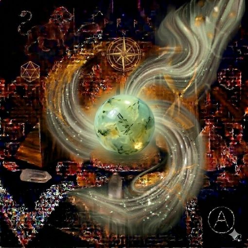  Kadim, oyma desenli koyu ahşap bir masanın üzerinde, altın işlemeli derin lacivert kadife bir örtünün tam ortasında duran, Prehnit (Prehnite) kristalinden yapılmış, karakteristik uçuk elma yeşili ve sarımsı-yeşil tonlarında, yarı saydam, içinde ince siyah Epidot iğneleri ve doğal inklüzyonlar barındıran, mumsu ve ipeksi bir parlaklığa sahip 'Sezgi Küresi'. Kürenin rüya gibi yeşil gövdesinden yükselen, mistik bir tütsü dumanı gibi zarifçe kıvrılan ipeksi uçuk yeşil, gümüşi beyaz ve çok hafif dumanlı mistik enerji hüzmeleri, hemen arkasındaki antik cam kumsaatiyle bütünleşiyor. Kumsaatinin içinden akan altın yaldızlı kumlar, bu ruhsal şifa, sezgisel kehanet ve zihinsel sükuneti temsil eden berrak akışla sarmalanmış. Masanın solunda şeffaf kristal kuvars piramitleri ve altın parıltılı kaplan gözü kütleleri, sağında ise ham ametist parçaları dağınık bir mistik kompozisyon oluşturuyor. Sol üst köşede parıldayan altın bir Aslan burcu sembolü ve arka planda altın yıldız haritaları kozmik bir atmosfer yaratıyor. Sağ alt köşede, zarif bir altın stant üzerinde duran bu özel Prehnit küresinin önünde dairesel, minimalist, zarif bir dijital AI sanat imza sembolü (A) ve markanın lüks estetiği entegre edilmiş. Görsel, profesyonel sinematik ışıklandırma ve derin bokeh efekti ile mistik ve sofistike bir 'yaşayan tablo' atmosferine sahip, 1024x1024 kare formatında bir dijital sanat çalışması. Bu görsel, 'Mistik Zaman Masası: Prehnit Kehaneti'nin imza eseridir.